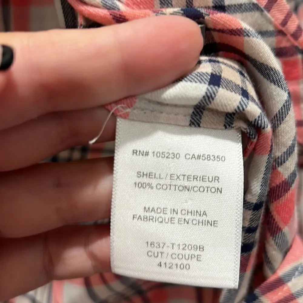Joie Plaid Button Down Top, Size Medium - Picture 5 of 7